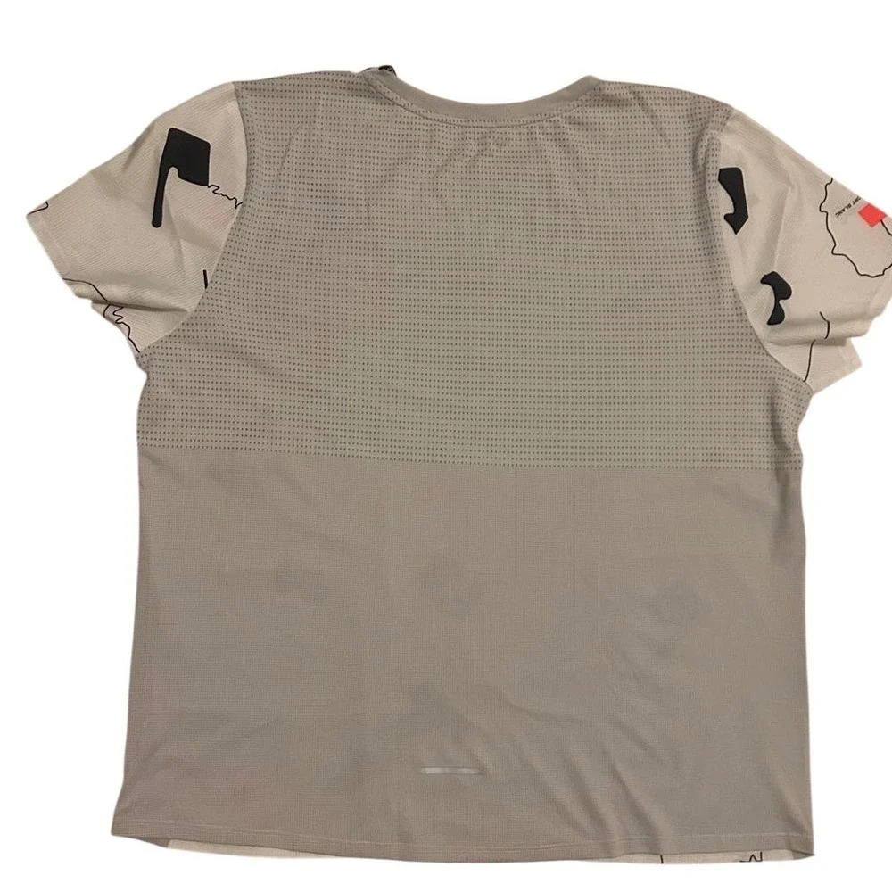 The North Face Flight Series Trail Running Shirt XL White Map Print‎ Mens XL